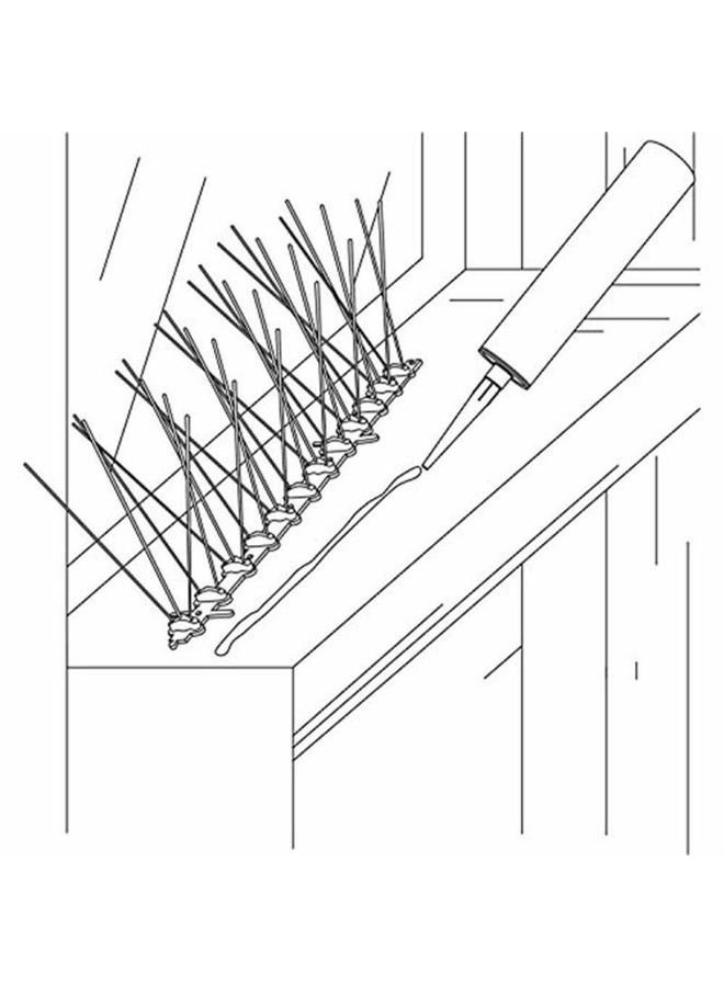 Aspectek Stainless Steel Pre-Assembled Bird Spikes 10 Feet (3 Meters), Bird Deterrent Kit with Transparent Silicone Glue - Image 5